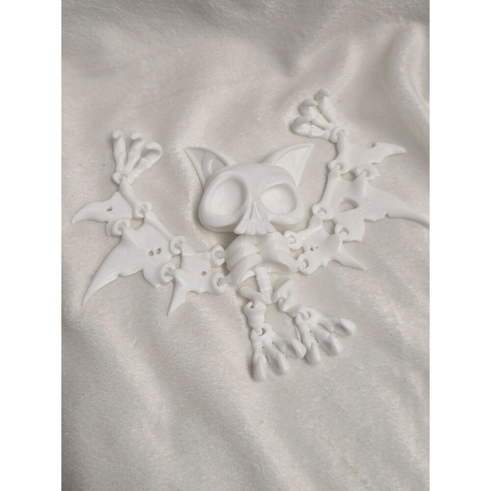 3D Printed Articulated Skeleton Bat Creature Halloween Decor Printverse